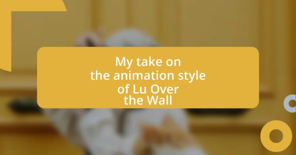 My take on the animation style of Lu Over the Wall